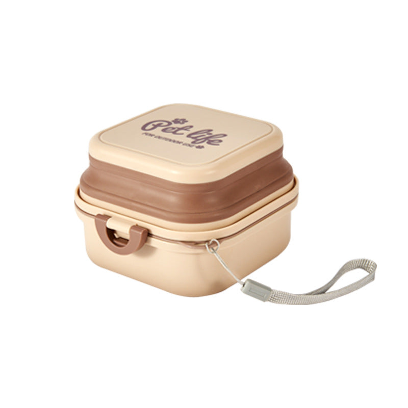 Double-Layer Outdoor Folding Dog Water Bowl
