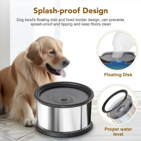 Non-Slip Splash-Proof Pet Water Bowl